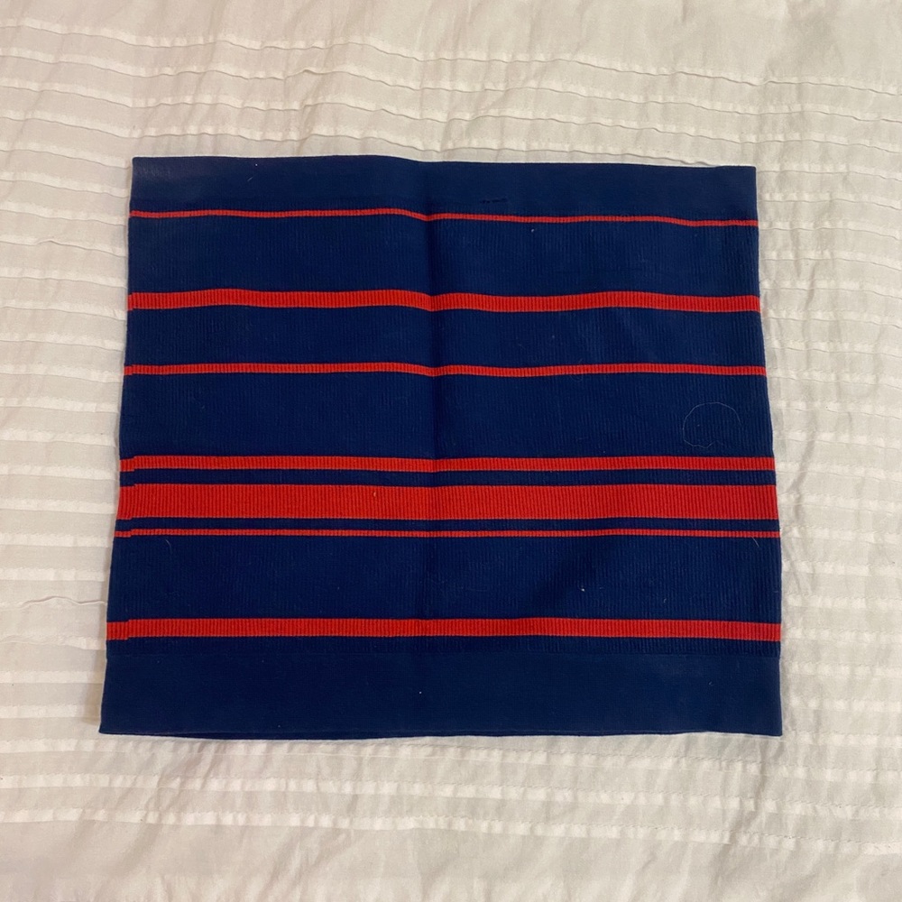 Urban outfitters red and navy striped tube top